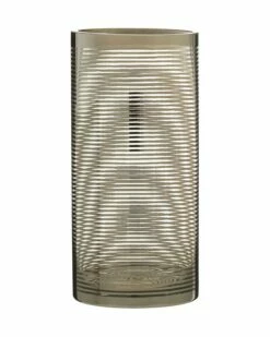 Semi-Transparent Nickel Stripe Glass Small Vase