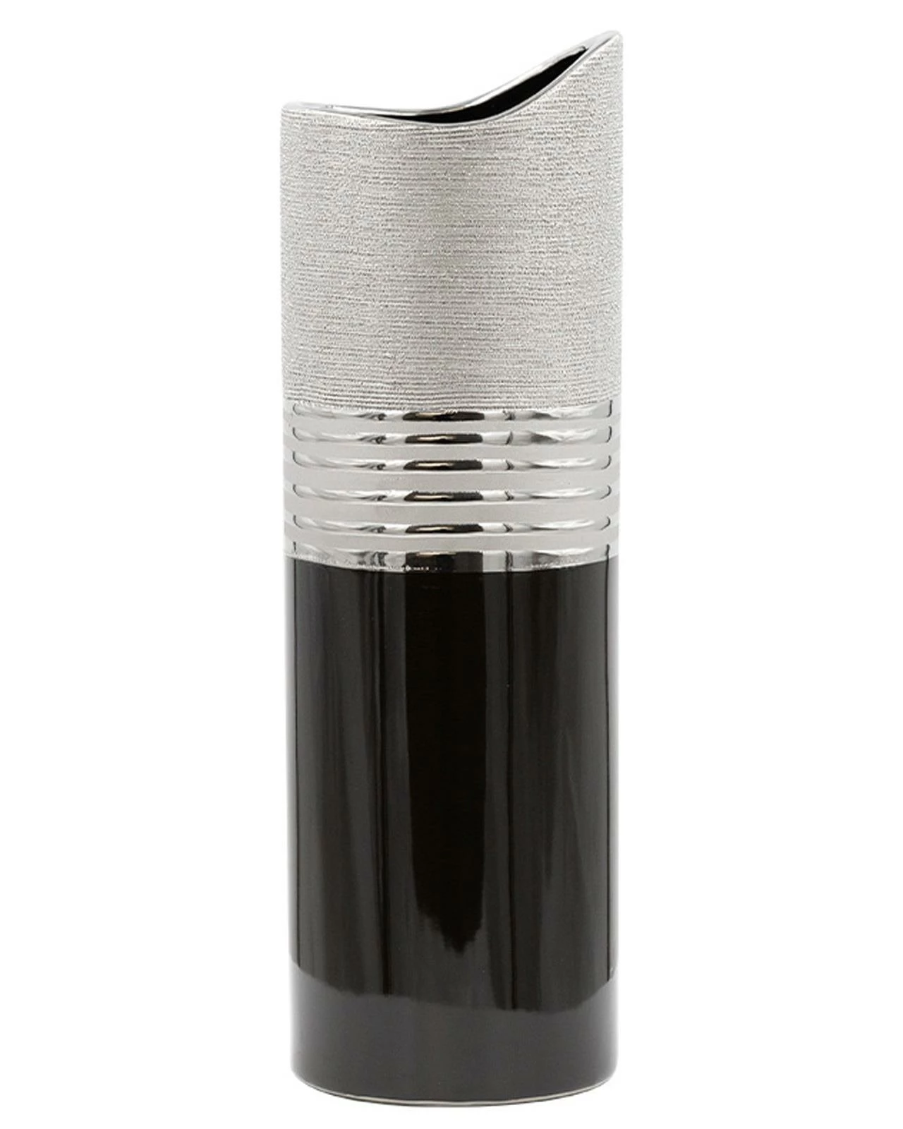 Sela Black & Silver Vase 5 Sela Black & Silver Vase - Image 3