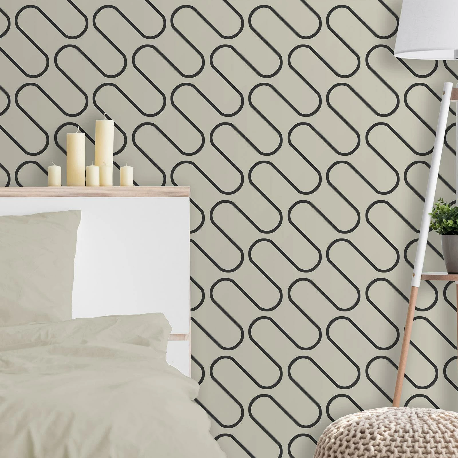 Linear Curve Geometric Cream Wallpaper 6 Linear Curve Geometric Cream Wallpaper - Image 4