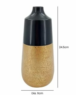 Small Gaia Gold & Black Vase -Ideal Shop 0807ca63 99d6 42f3 8530 6baa560d7c77