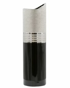 Tall Sela Black & Silver Vase -Ideal Shop 15c54857 6b4d 4db1 b33b 5ef742aeca5c