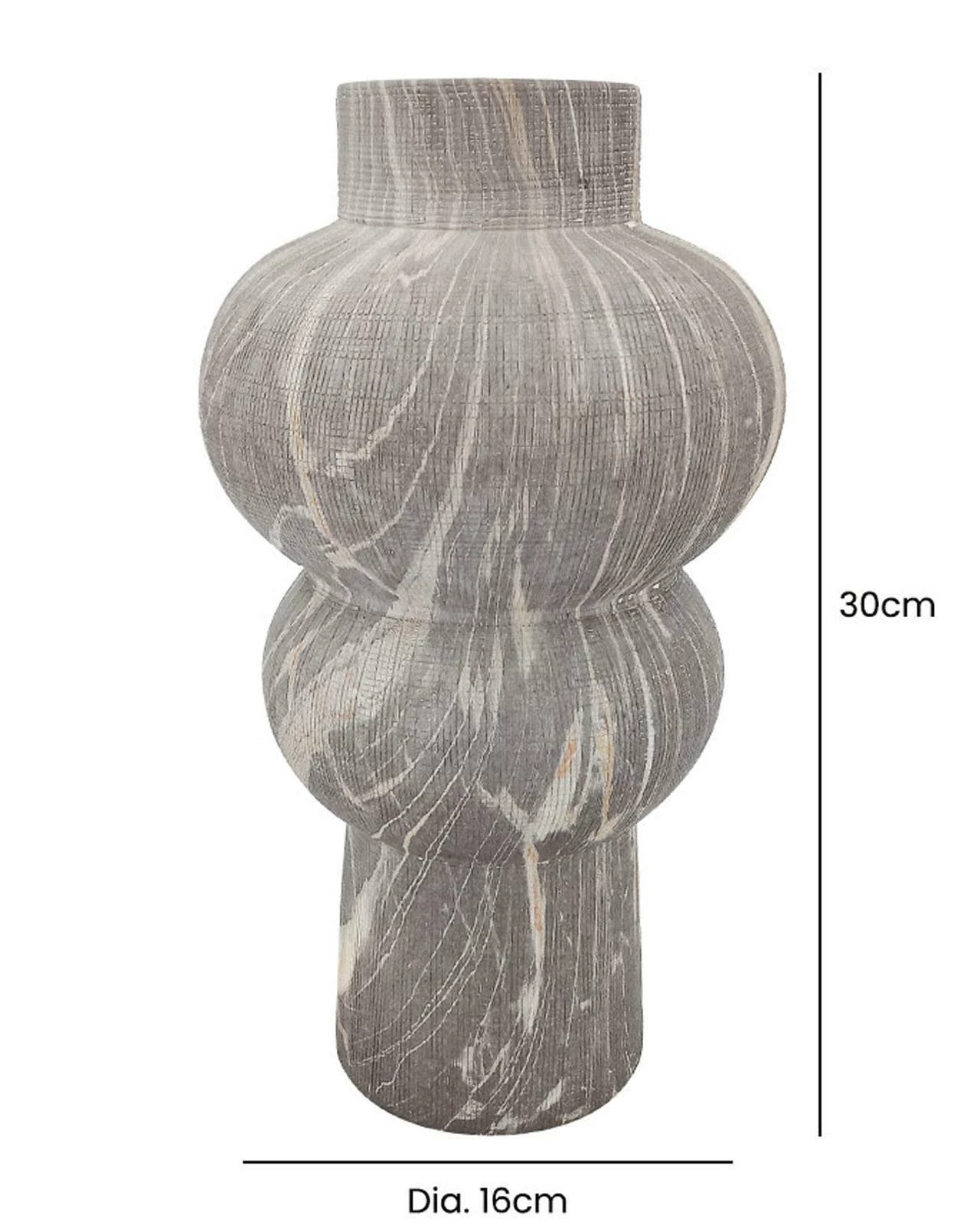Birch Grey Ceramic Vase 4 Birch Grey Ceramic Vase - Image 2