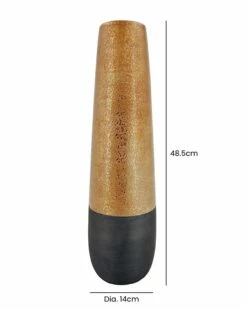 Large Gaia Gold & Black Bullet Vase -Ideal Shop 18232eda 3f53 4449 9f78 bceb696c91d3