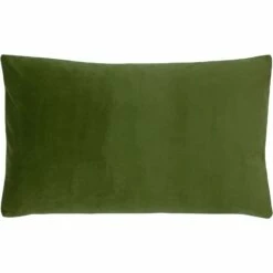 Sunningdale Velvet Rectangular Olive Cushion Covers 12'' X 20''