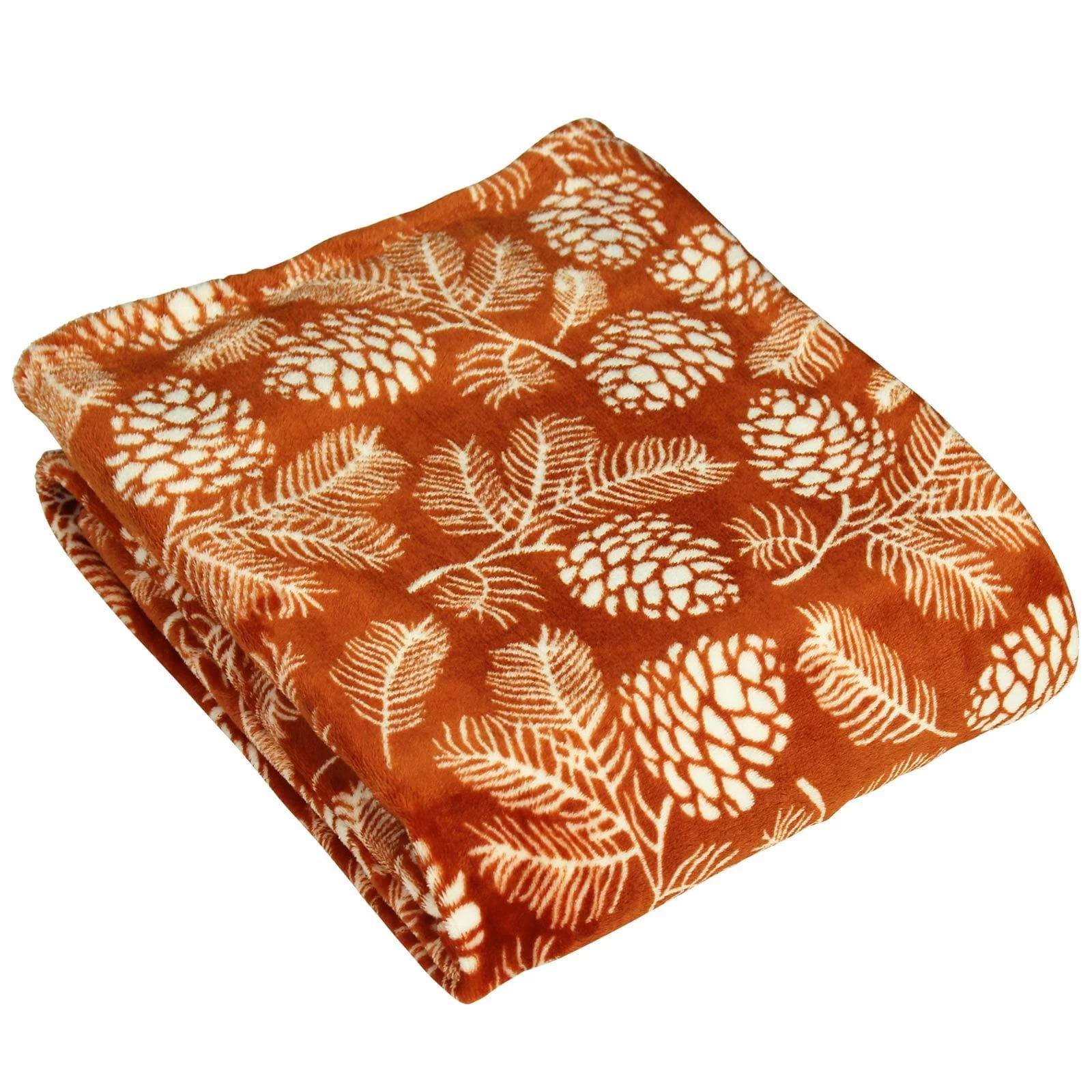 Furn Irwin Woodland Fleece Throw Rust 140cm X 180cm 3 Furn Irwin Woodland Fleece Throw Rust 140cm X 180cm