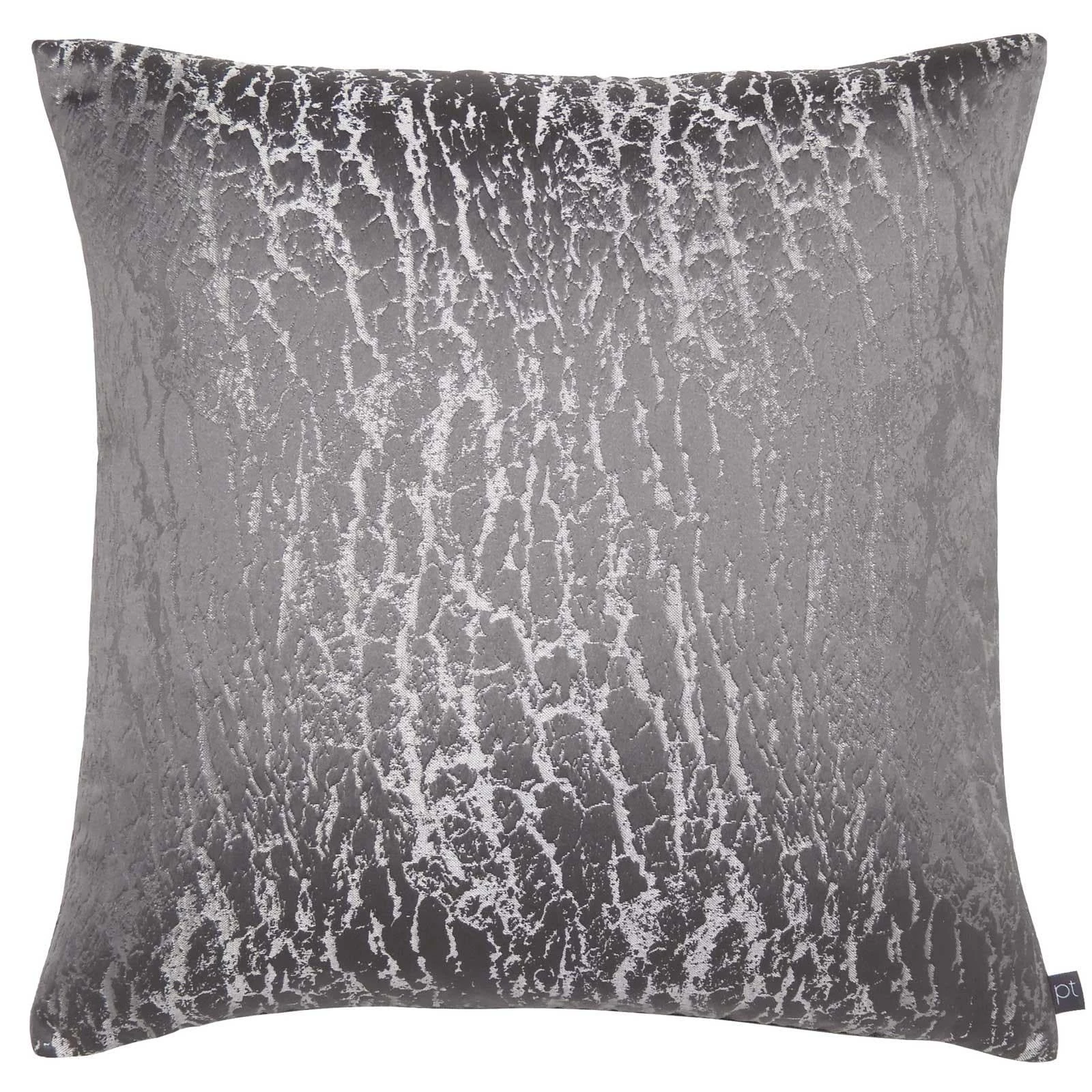 Hamlet Metallic Foil Graphite Cushion Cover 20'' X 20'' 3 Hamlet Metallic Foil Graphite Cushion Cover 20'' X 20''