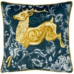 Harewood Stag Navy Cushion Cover 20" X 20"