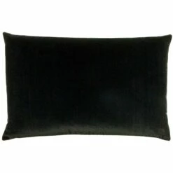 Furn Contra Velvet Linen Reverse Black Cushion Cover 16'' X 24''