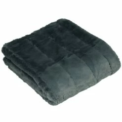 Empress Plush Charcoal Faux Fur Throws -Ideal Shop 1 2be9121a d4fa 4784 8fa8 ced3b380001f