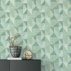 Larsson Geo Wallpaper Green -Ideal Shop 1 3db34463 d30c 4f66 961f 217fecd6753f