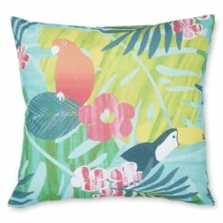 Tropical Birds Teal Outdoor Filled Cushion -Ideal Shop 1 485cf29b 5e7e 44d8 b751 d573c68aff01