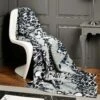 Marsh Butterfly Luxury Jacquard Throws Blue