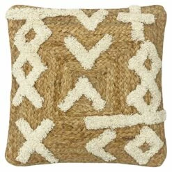 Furn Camfa Braided Jute Natural Cushion Cover 18" X 18"