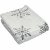 Furn Snowflake Festive Print Silver Fleece Throw 140cm X 180cm -Ideal Shop 1 779cefe8 a3c2 4d74 9e8f 69c44cad7522