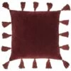 Furn Medina Berry Tasselled Velvet Cushion Cover 18'' X 18'' -Ideal Shop 1 8793b5d1 bf07 4657 9a98 12202dd9072d