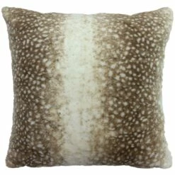 Fawn Faux Fur Deerskin Natural Filled Cushions 20'' X 20''''