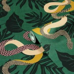 Furn Serpentine Wallpaper Juniper Green -Ideal Shop 1 a8f9ea0d 89d1 418f 8ae4 4f003222e1ff
