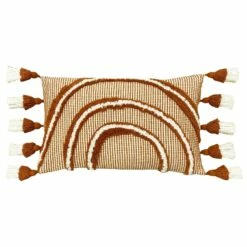 Furn Rainbow Tuft Tasselled Brick Filled Cushion