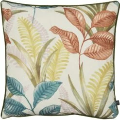 Sumba Coral Tropical Floral Filled Cushions