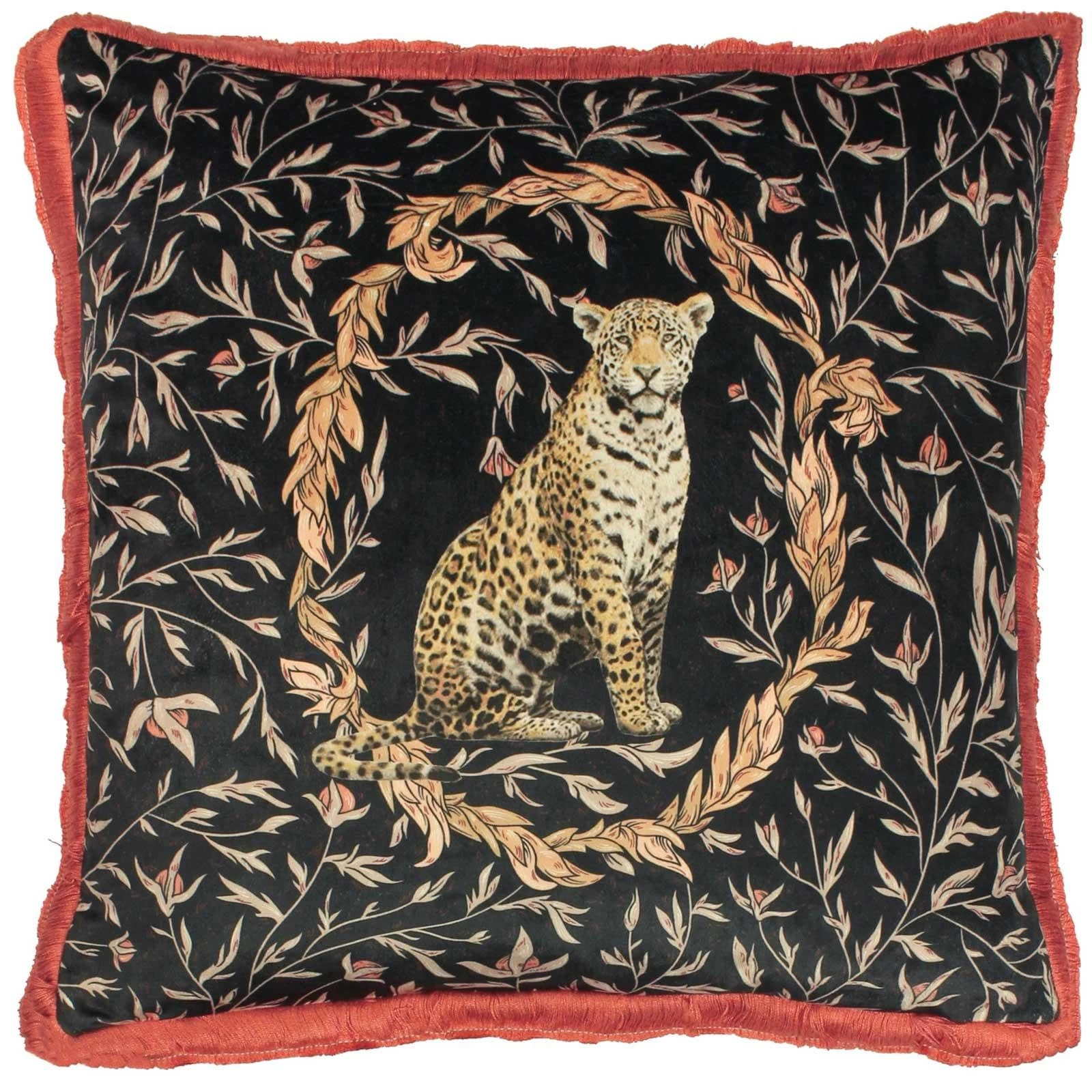 Kitraya Leopard Print Velvet Filled Cushions 3 Kitraya Leopard Print Velvet Filled Cushions