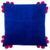 Furn Hoola Pom Pom Velvet Blue & Pink Feather Filled Cushion 1 Furn Hoola Pom Pom Velvet Blue & Pink Feather Filled Cushion -Ideal Shop 1 b5d5ccbf dfc9 42e7 ac6d 3b09fa9194c3