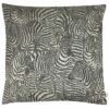 Kai Hector Zebra Jacquard Ebony Cushion Cover 22'' X 22''