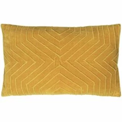 Furn Mahal Geometric Ochre Cushion Cover 12'' X 20''