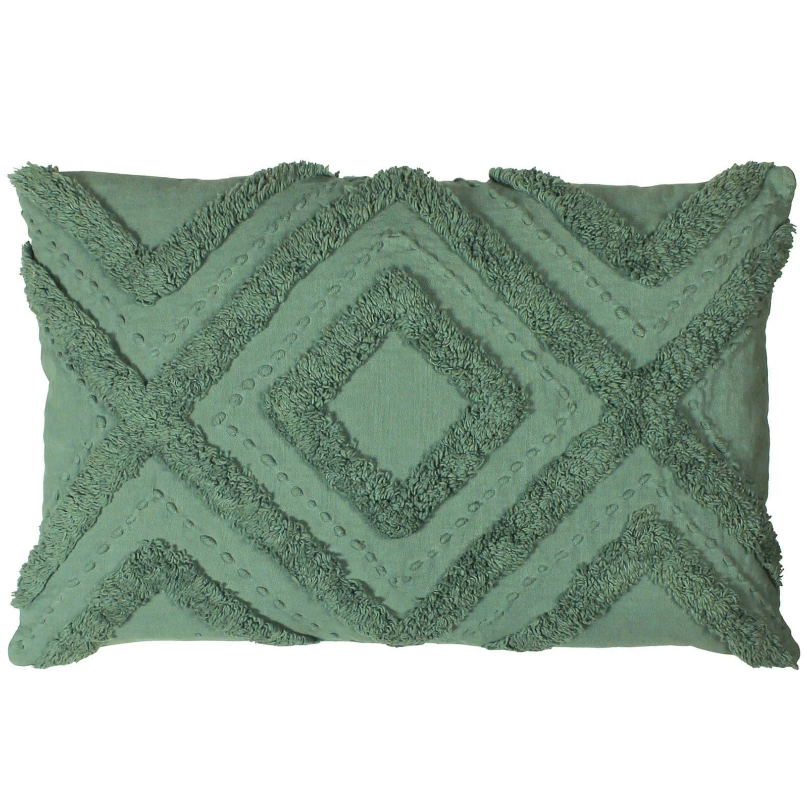 Furn Orson Geometric Tufted Eucalyptus Cushion Cover 12'' X 20'' 3 Furn Orson Geometric Tufted Eucalyptus Cushion Cover 12'' X 20''