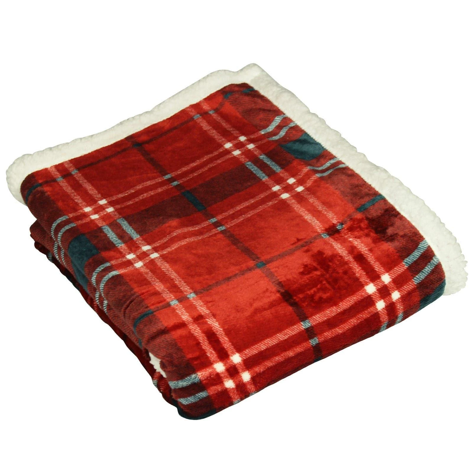 Furn Blake Tartan Check Fleece Throw Red 130cm X 150cm 3 Furn Blake Tartan Check Fleece Throw Red 130cm X 150cm