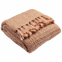 Boden Textured Fringed Throw Blush Pink -Ideal Shop 1 e2175b4c 4917 4000 a5ab b17b1ad51416
