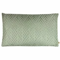 Kai Demeter Mint Geometric Jacquard Filled Cushions