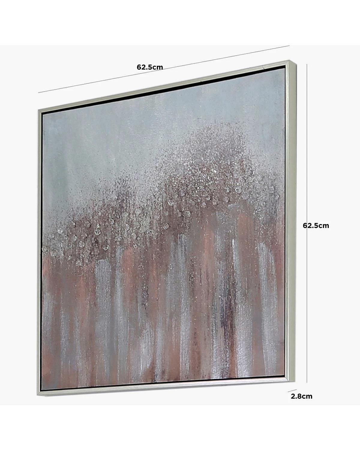 Abstract Pink Textured Canvas With Crystals 8 Abstract Pink Textured Canvas With Crystals - Image 6