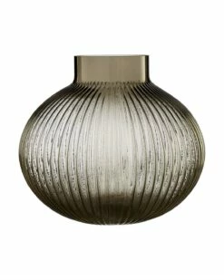 Corrugated Glass Nullah Large Vase With Extruding Rim -Ideal Shop 212a9cc4 ee28 4244 bbb6 a42d00e113db