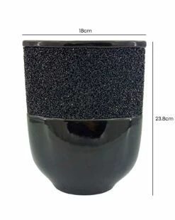 Obsidian Ellipse Glazed Vase 16 Obsidian Ellipse Glazed Vase -Ideal Shop 21849dc9 e538 4919 8c03 8812d420a117