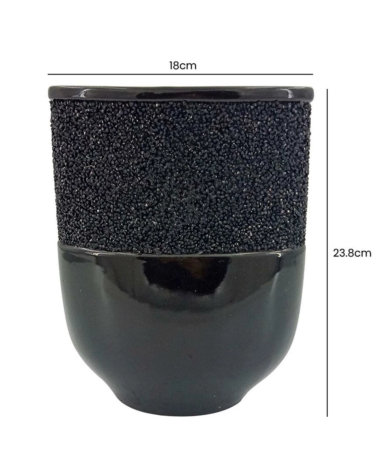 Obsidian Ellipse Glazed Vase 7 Obsidian Ellipse Glazed Vase - Image 5