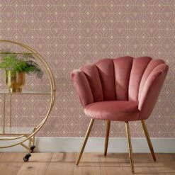 Furn Bee Deco Gold Foil Wallpaper Blush