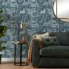 Furn Winter Woods Wallpaper Blue