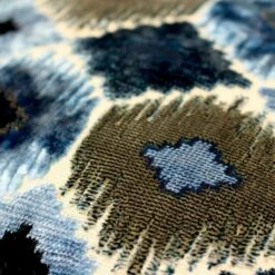 Ares Geometric Ikat Jacquard Blue Cushion Covers 22'' X 22'' -Ideal Shop 2 91601ddc 074d 42a3 a5d2 9b0cae716e3b