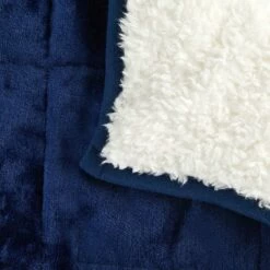 Sherpa Fleece Weighted Blanket Navy -Ideal Shop 2 9889b49e 5344 4479 8d3c f3302fc51afe