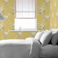 Canterbury Floral Wallpaper Ochre 7 Canterbury Floral Wallpaper Ochre -Ideal Shop 2 9e57255f 030e 43ad b180 0e6d9b6c03a0