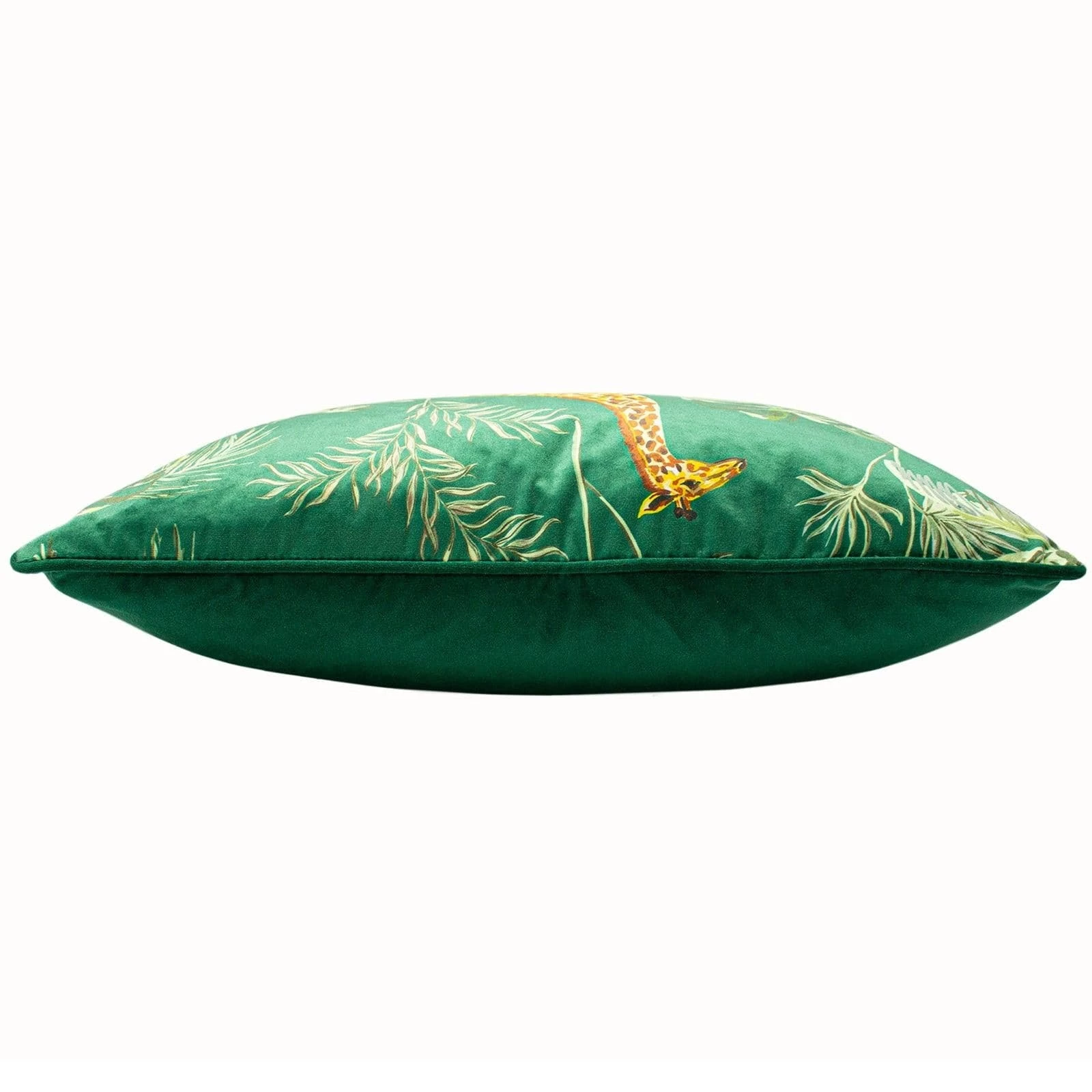Giraffe Palm Jungle Velvet Green Filled Cushions 20'' X 20'' 5 Giraffe Palm Jungle Velvet Green Filled Cushions 20'' X 20'' - Image 3