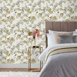Furn Demoiselle Botanical Wallpaper Natural