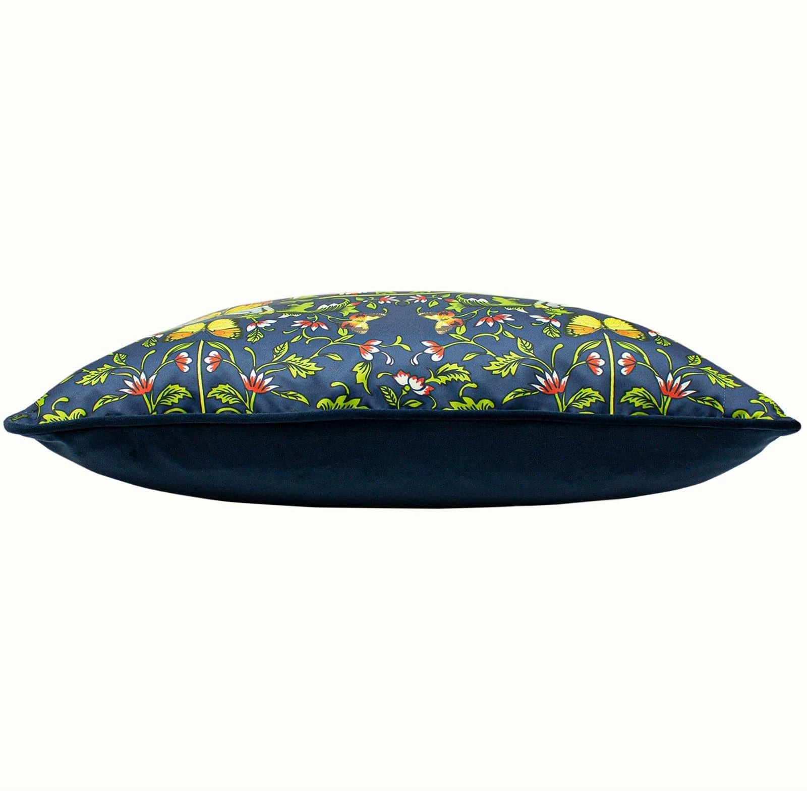 Potage Botanical Print Satin Navy Filled Cushions 20'' X 20'' 5 Potage Botanical Print Satin Navy Filled Cushions 20'' X 20'' - Image 3