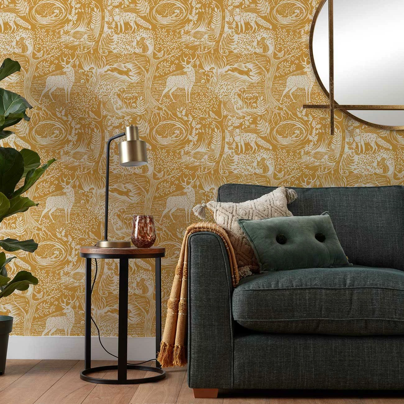 Furn Winter Woods Wallpaper Ochre 3 Furn Winter Woods Wallpaper Ochre