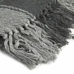 Frisco Tartan Check Recycled Cotton Throw Charcoal -Ideal Shop 2 ef09cd81 75c9 45c8 841b 8d28bfd6ca99