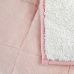 Sherpa Fleece Weighted Blanket Blush Pink -Ideal Shop 2 fd144c07 4896 4671 acac be764e624240