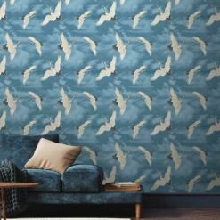 Cranes Blue Wallpaper -Ideal Shop 2e60d87a d965 4ce0 9957 6194592f8fba