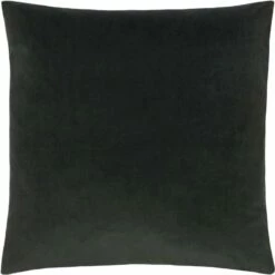 Sunningdale Plain Velvet Charcoal Filled Cushions 20'' X 20''