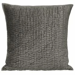 Brooklands Graphite Quilted Velvet Filled Cushions