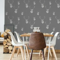 Stag Wallpaper Charcoal -Ideal Shop 3 6708115c cb96 48e8 a563 0001770f2c35